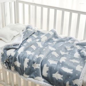 Одеяла рожденные детские одеяло толстые флисовые тепловые пеленки