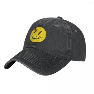 Ball Caps Watchmen Sembol Gülümseme Vintage Yıkanmış Beyzbol şapkası