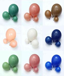 İnç Mat Bej Retro Yeşil Pembe Koyu Mavi Beyaz Kum Balonları Gelin Duş Düğün Dekorasyon Doğum Günü Partisi Malzemeleri J2207119753016
