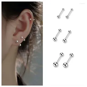 Backs Earrings SOMILIA 18K Golden Plated 3MM Bead Stud For Women 925 Sterling Silver Jewelry 1.0MM Fashion Womens Ear-rings 10mm