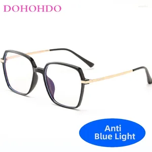 Sunglasses DOHOHDO Fashion Square Anti Blue Light Men Glasses Prescription Eyeglasses Frame Optical Lens Flat Mirror Women Eyewear