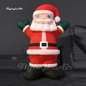 Partihandel festlig röd jätte uppblåsbar Saint Nicholas Model Santa Claus Air Blow Up Father Christmas för Xmas utomhusdekoration