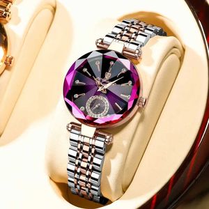 Wristwatches POEDAGAR-Womens Luxury Elegant Wrist Waterproof Stainless Steel for Ladies Dress Diamond Quartz es d240430