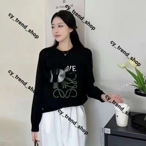 Loewew kurtka Loeweee Leowe Designer Sweter Oryginalny jesień Knitted Knitt Contrast Strips Długie rękaw Cardigan Lose wszechstronne mody Damskie najlepsze 893 Top 893