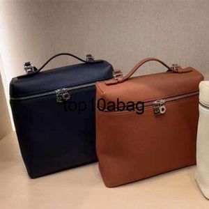 Loro Piyano Çanta Loro Pianaa Loro LP Çanta LP19 Sırt Çantası Tasarımcı Çanta Öğle Yemeği Kutusu Çantası Basit Orijinal Deri İki Yolu Fermuar Loro Crossbody Çantalar