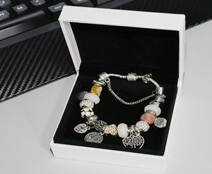 925 Silver Plated Tree of Life Pingente Charms Bracelet Set Caixa Original para Chain DIY Minchas Bracelets de charme para Women Girls1406676