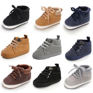 Baby Shoes Born Born Infant Toddler Casual Comfor Botton Sole Antislip Pu Skórzanie Pierwsze spacerowicze Crawl Crib Moccasins 240425