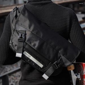 Day Packs Bicycle Messenger With Shining Light For Men Black Sport Bag Boys Teenagers Large Capacity Laptop Shoulder Bags