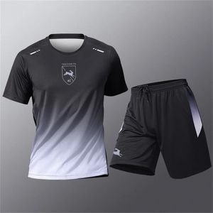 Erkekler Gradyan Takım Konforlu Breathabletennis Spor Gündelik Açık Spor Wear Womens Badminton Tshirt gevşek koşu kıyafetleri 240426