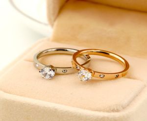 Real 925 Sterling Silver CZ Diamond Ring Style Style Jóias de noivado anel de casamento para Women5081040