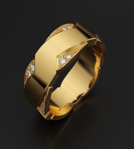 Designer Titanium Steel Rings Mens Engagement Love Ring Wavy Zircon Diamond Rings Ladies039 Fashion Jewelry Gifts Dust Bag 22018157344