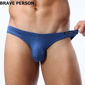 Underpants Brave Person Men Sexy Modal Underwear Mens Low Rise U-shaped Pocket Breathable Q240430