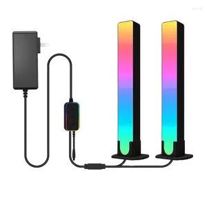 Bordslampor LED Light Bar Gaming Ambient Bluetooth TV Backlight RGB Effect med musiksynkronisering för PC Room Decor 2 st