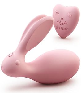 8 Funktion Vattentät USB -uppladdningsbar trådlös fjärrkontroll Silikon Vibrerande trosor kanin vibrator sexleksaker för kvinnor 179018394580