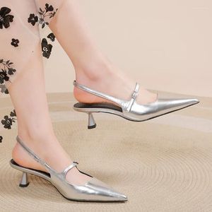 Casual Shoes Women's 2024 Spring Simple Solid Color Pu Watertproof Outdoor Fashion Slip-On High Heels