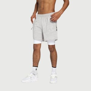 Sports fritidshorts Lu Mens Dubbelskikt Fake Two Piece Snabbtorkning Summer Ny Elastisk midjeband Sport Fitness som kör utomhuskomfort Hudvänliga shorts