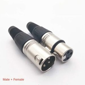 Three-Core Swiss Cannon Head Cannon Plug and Socket Tailpiece Microphone Cord Plug 3-Core Card Faucet Plug and Socket