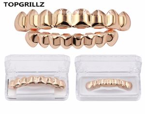 TopGrillz Grillz Set Gold Finish Восемь 8 верхних зубов 8 нижних зубов.