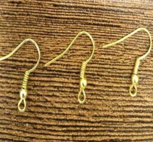 500pcslot Gold Plated Earring Clasps Hooks Finding For DIY Fashion Craft Jewelry Gift 15mm AW2664832796411850