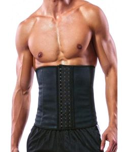 100persent Latex Men Waist Trainer Corsets with Steel Bone Sweat Belt Sauna Suit for Fitness3773737