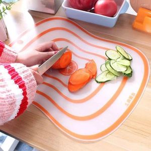 Taça de mesa Placa plástica transparente de plástico 1 peça usada e vegetais na cozinha anti -slip frutas