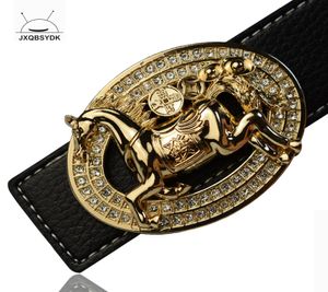 Designer Brand Brand Belts for Men Horse Buckle Designer Men Moda Cintos de couro de alta qualidade para homens Cinturon HOMBRE7170506