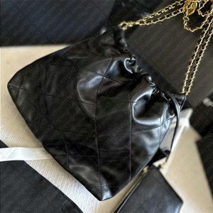 Louls vutt designer dragstring hink väska kvinnors lyxväskor kvinna stor kapacitet diamantgitter kedja axelväska sac poubelle apro