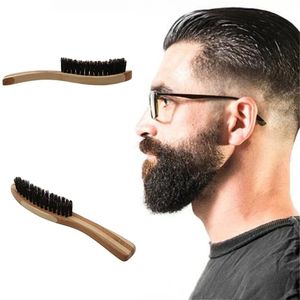 Erkekler için Sakat Fırçası Domuz Kılı Bıyık Tıraşma Yüz Masajı Yüz Saç Temizleme Fırçası Kayın Uzun sap