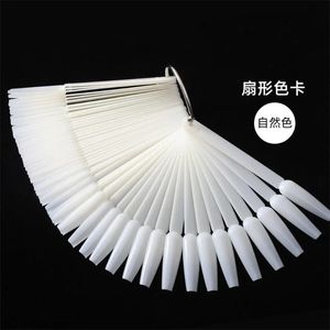 50pcs oval sways display nail art fan wheel tip tip ticks for gipipping powder color