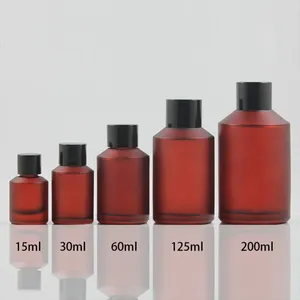 Garrafas de armazenamento Garrafa de cosméticos de vidro brilhante/fosco 200ml de recipiente de cuidados com a pele vazio