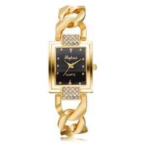 Wristwatches Womens es Top Brand Luxury Gold Bracelet Women es Rhinestone Ladies Clock reloj mujer d240430