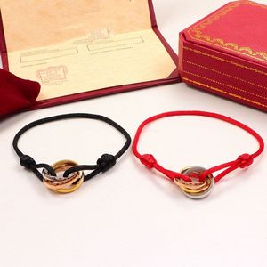 Bracciale Trinity 925Silver Bracciale Rosso Lucky Red Rope For Woman Designer Gold Placted T0P T0P di qualità più alta Brand Brand Designer Jewelry Anniversary Gift 004