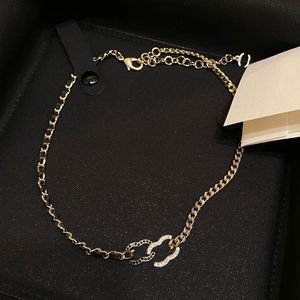 Designer Necklaces High Quality Pendant 18k Gold Stainless steel Crystal Design Brand Letter Pendants Men Women Link Chains Choker Necklace Jewelry Christmas Gift