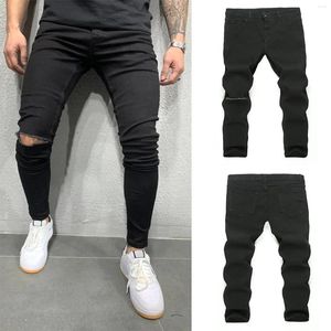Мужские брюки 2024 Мода разорванные джинсы