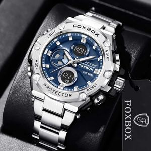 Wristwatches LIGE es For Men Luxury Brand Sport Quartz Wrist Waterproof Military Digital Clock Steel Men Relogio Masculino d240430