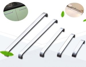 Whole 5 Lengths SolidHollow Space aluminum handle Kitchen Furniture pulls wardrobe handle drawer handle 64mm96mm128mm160m1795742