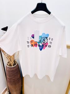 2024夏の最新コレクションホワイトメンズファッションデザイナー番号印刷Tシャツ〜USサイズTシャツ〜メンズ最高品質のデザイナー半袖Tシャツ