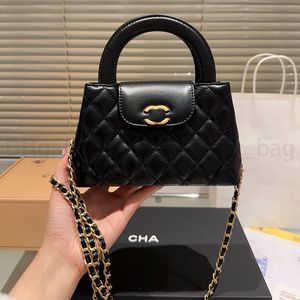 Дизайнерская сумка сумочка мешок кросс -кубота женщин CH Mini Bag 23k Ke Lly na без бриллиантового кожаного мешка Кожаная сумка с металлической цепью.