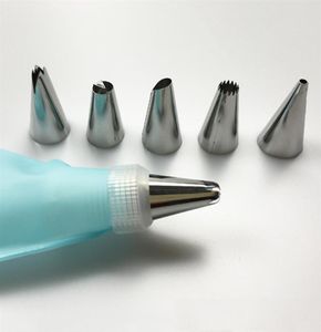 8pcs set Reusable Piping Pastry Bag Stainless Steel Nozzle Set Icing Piping Tubes Bakeware Cake Dessert Decorators Tools32006705776