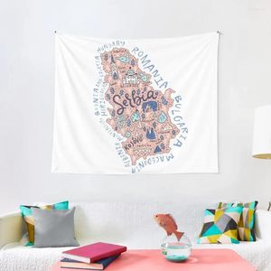 Tapestries Map Of Serbia Tapestry Decorative Wall Murals Things To The Room
