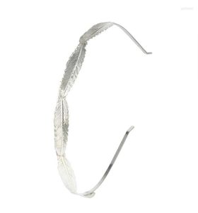 Hair Clips Barrettes Feather Accessories Women Silvercolor Headband Hairband Fashion Metal Jewelry For Bridal Wedding Earl227123446