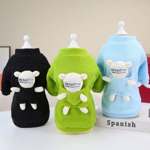 Vestuário para cachorro inverno de estimação fofa cães roupas puppy pullover quente suéter de urso