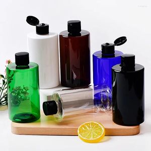 Förvaringsflaskor 20 st 300 ml tomt resor Vit svart klar plastflaska med flip cap för duschgel schampo flytande tvål kosmetik