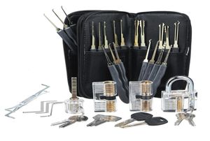 24 single hook unlocking tool with 4 transparent lock practice sets3082720