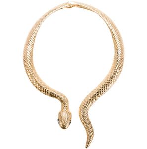 Torques de prata de ouro chiques para mulheres de colar serpente de moda Curva de presente de colar de garganta ajustável Jóias de festa de festa2560519
