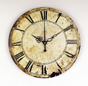 Винтажные домашние украшения большие настенные часы римский стиль орнамент гостиная с немыми современными настенными часами LJ201211506249