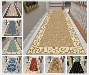 Blommigt tryck balkong korridor mattor för vardagsrum dörröppning kök matta flanell nonslip hem sovrum mattan golv yta 2201105422032