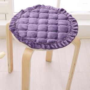 Pillow Drop redond assento para cadeira em estilo coreano Pad 30/35/40/45/50cm Anti -Slip Flannel Felas Mat Coussin