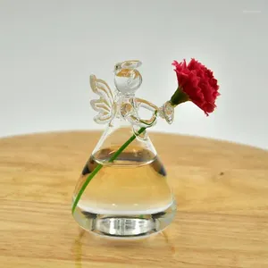 Vasos planta de flor pendurada em vidro de vidro de vidro transparente garden jardim de casamento decoração de anjo