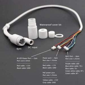 2024 new CCTV POE IP Network Camera PCB Module Video Power Cable Withe, 65cm Long, RJ45 Female Connectors with Terminlas,waterproof Cable forModule Cable Kit